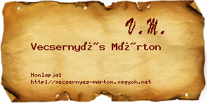 Vecsernyés Márton névjegykártya
